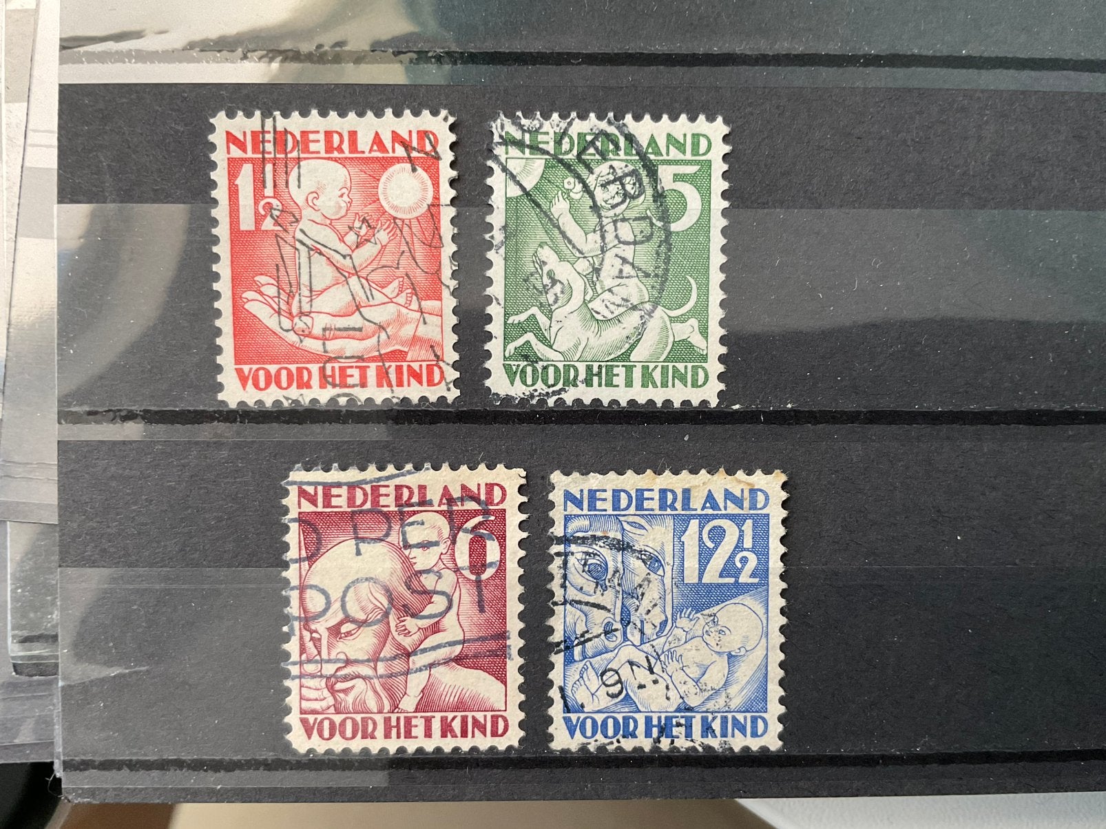 Nederland NVPH 232-235 gestempeld, Ophalen of Verzenden, T/m 1940, Gestempeld