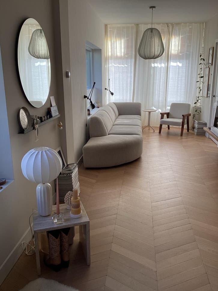 HKLiving Jax Modulair Bank Beige - Stijlvol & Comfortabel, Huis en Inrichting, Banken | Bankstellen, Ophalen, Gebruikt, Hoekbank