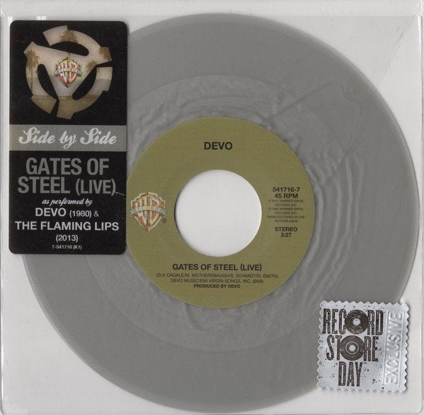 devo-the flaming lips/gates of steel-electronic/punk/synth/p, Cd's en Dvd's, Colored vinyl, Verzenden, 7 inch, Nieuw in verpakking