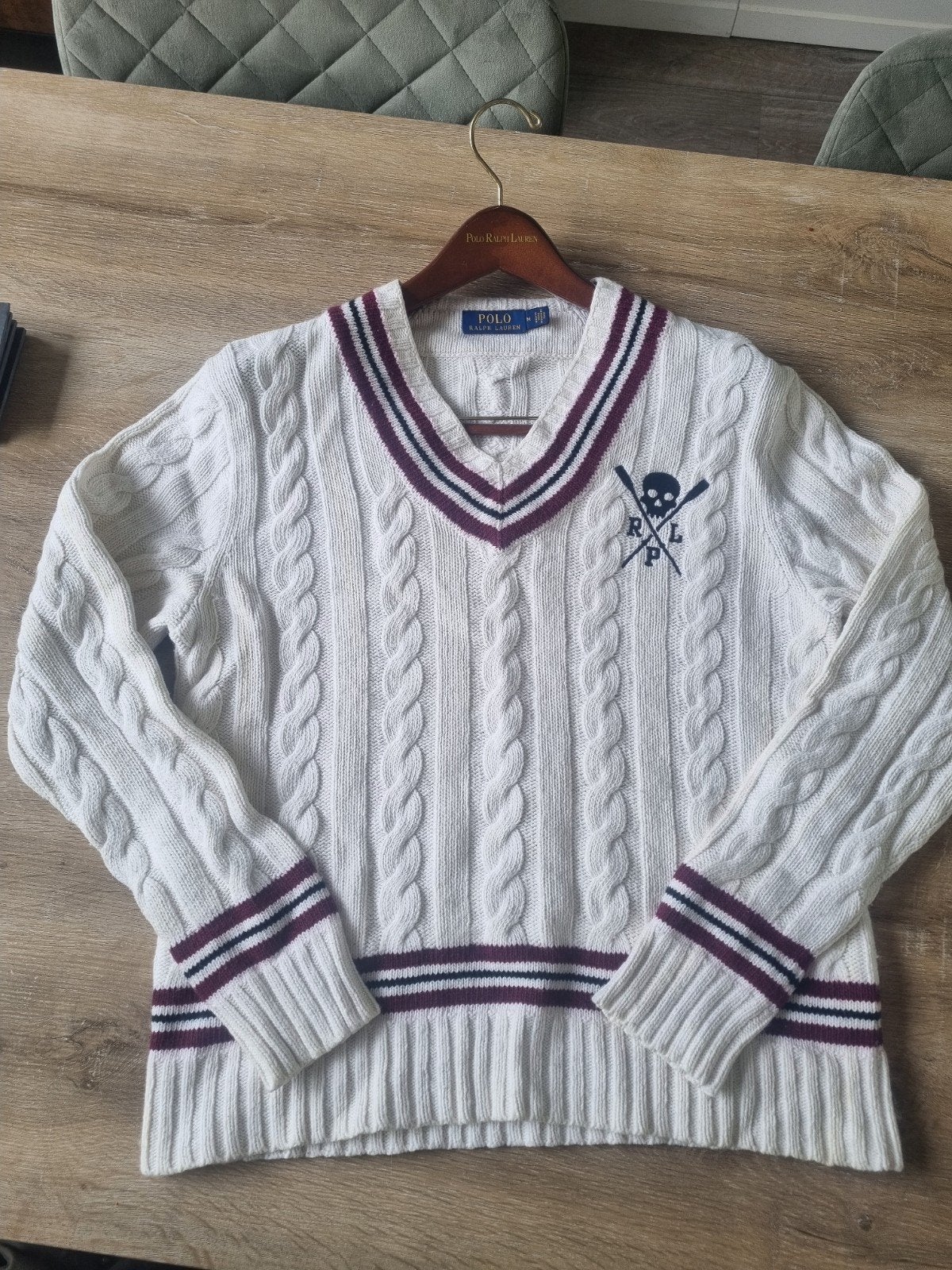 Polo Ralph Lauren Cricket Sweater maat M, Maat 48/50 (M), Wit, Ophalen of Verzenden, Polo Ralph Lauren