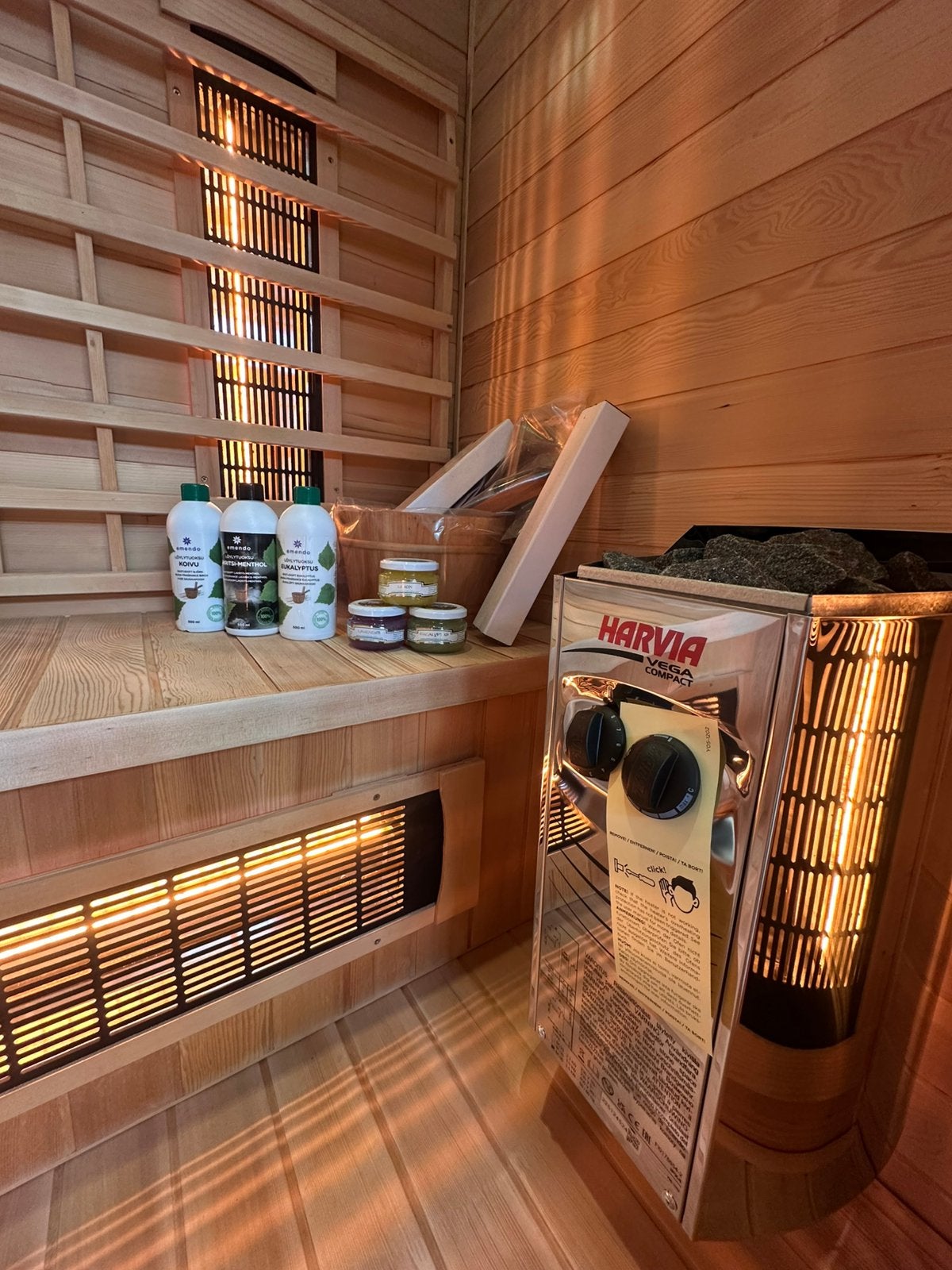 Combi Sauna | Infrarood + Finse Kachel | Showmodel OP = OP, Info@inner-stillness.nl, Fins of Traditioneel, 7665VB, Complete sauna
