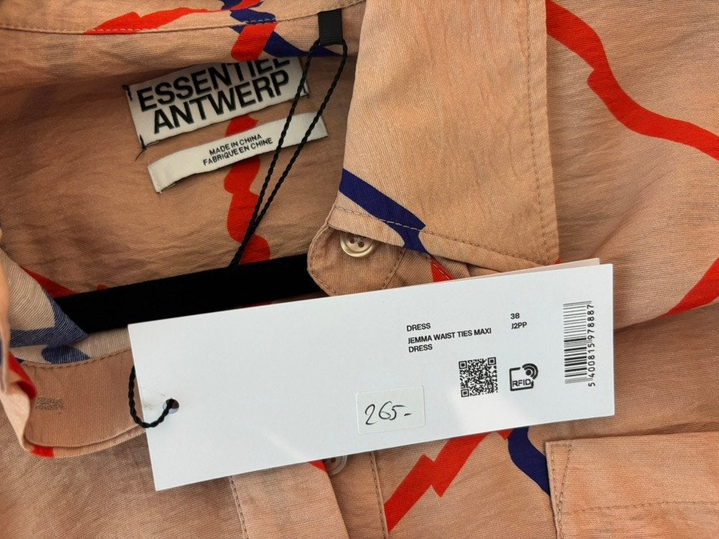 Nieuwe Essentiel Antwerp Jemma Waist Ties Maxi Jurk - Mt 38, Maat 38/40 (M), Meerkleurig, Nieuw, Ophalen of Verzenden