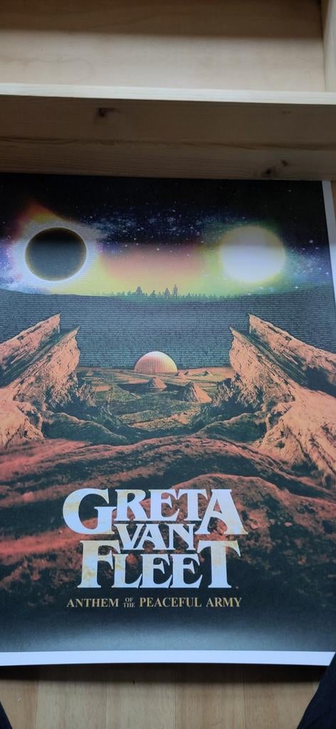 Greta van Fleet - poster, Ophalen of Verzenden, Zo goed als nieuw, Poster, Artwork of Schilderij