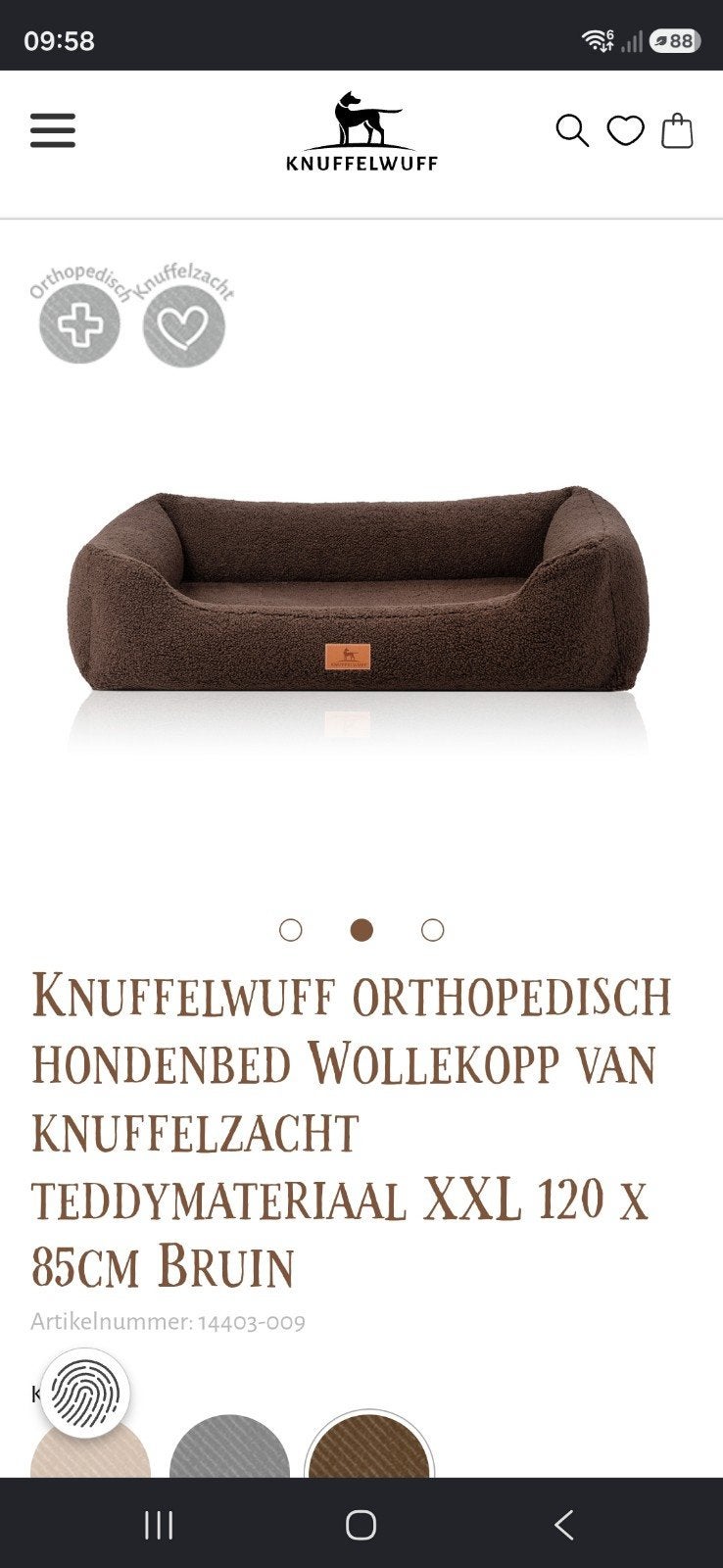 knuffelwuff hondenmand, Ophalen, Nieuw