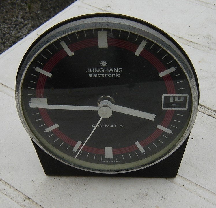 NS142 Junghans electronic ATO-MAT S vintage klok 1960 Datum!, Ophalen of Verzenden