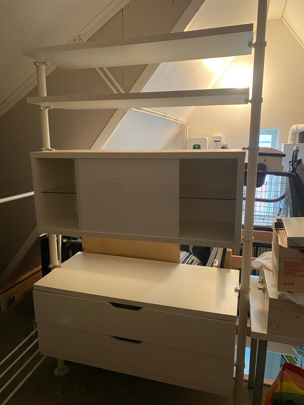 IKEA ELVARLI ( oude stijl) onderdelen witte modulaire kast, Ophalen, Gebruikt, 50 tot 100 cm, Met lade(s)