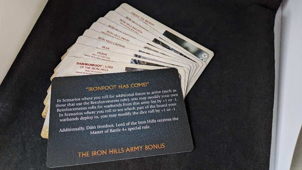 The Hobbit – Dwarves Profile Card Pack - Iron Hills, Ophalen of Verzenden, Warhammer