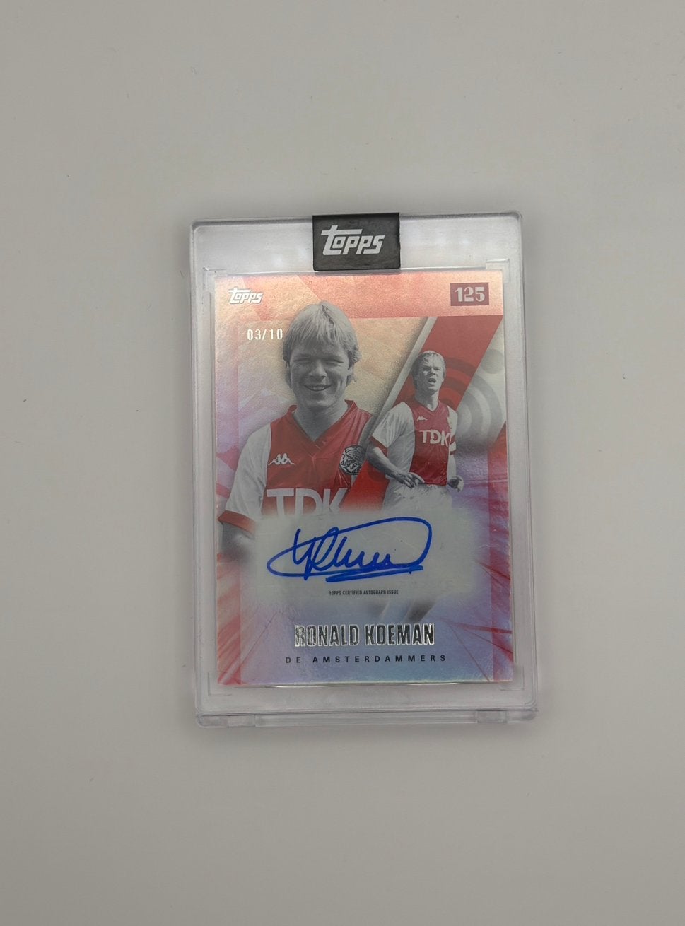 Ronald Koeman Topps Ajax 125 jaar handtekening /10, Ophalen of Verzenden, Zo goed als nieuw, Plaatje