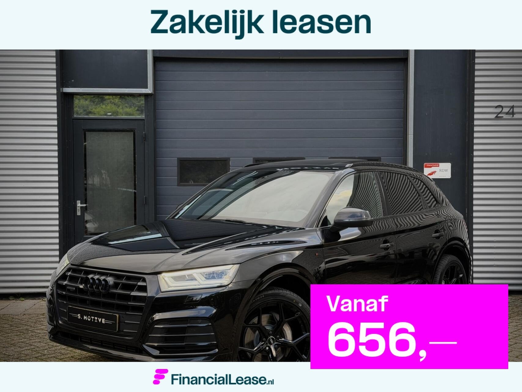 Audi Q5 55 TFSI e Quattro Comp S Line B&O, RS-Seats, Pano, 2, Automaat, 2005 kg, 4 cilinders, Zwart