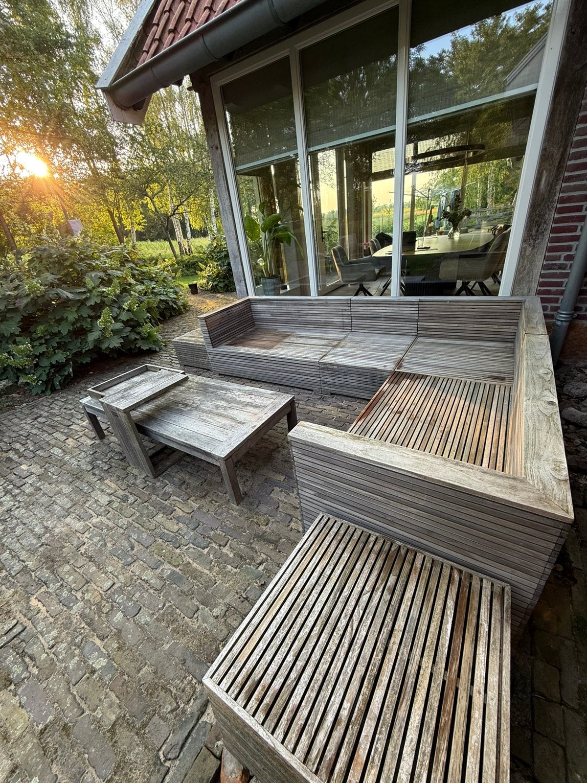 Rough loungeset - Kees Smit, Ophalen, 5 zitplaatsen, Gebruikt, Hardhout