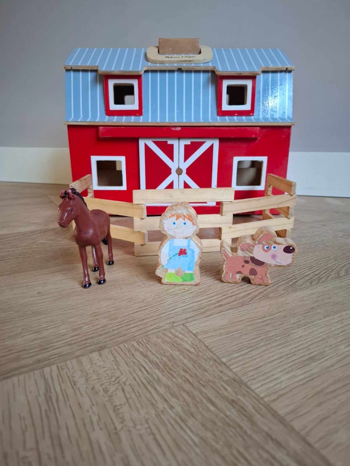 Melissa & Doug Houten Boerderij Speelset, Ophalen of Verzenden, Zo goed als nieuw, Jongen of Meisje