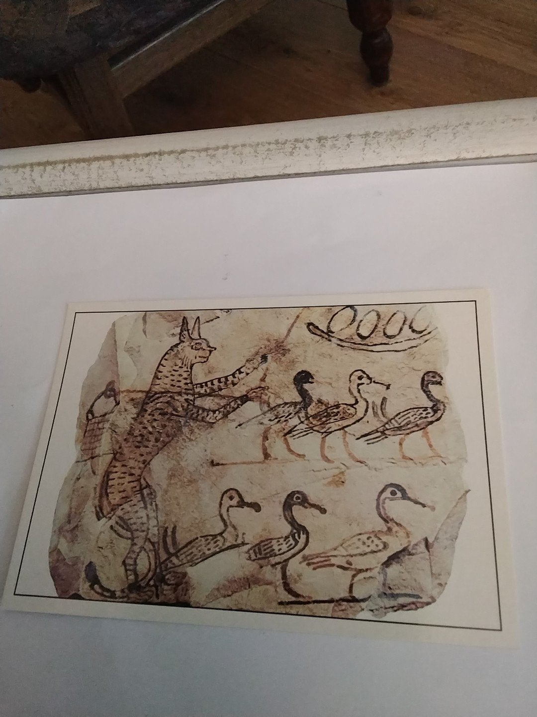 Ostracon: Kat leidt ganzen, Egyptische 20e dynastie, Ophalen of Verzenden
