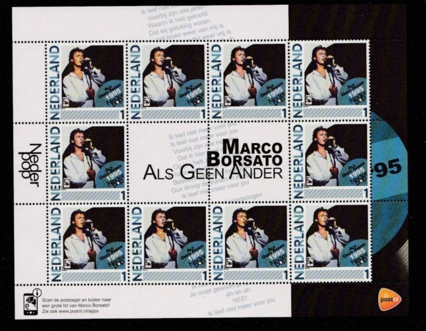 Nederlandse Popalbums Vel Marco Borsato, Postzegels en Munten, Ophalen of Verzenden, Postfris