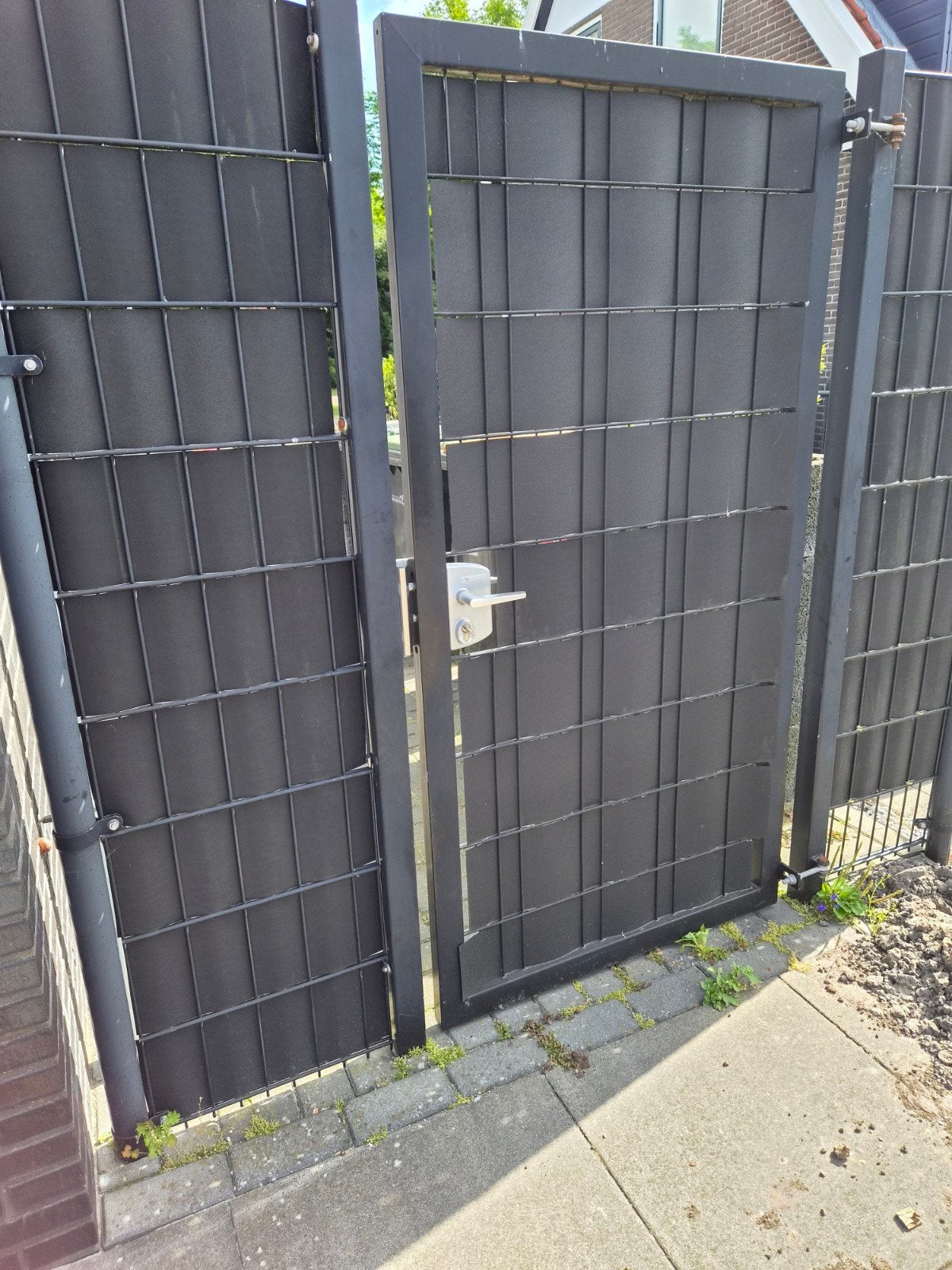 dubbelstaafmat poort / deur hekwerk, Ophalen of Verzenden, IJzer, Minder dan 3 meter, 1 tot 2 meter