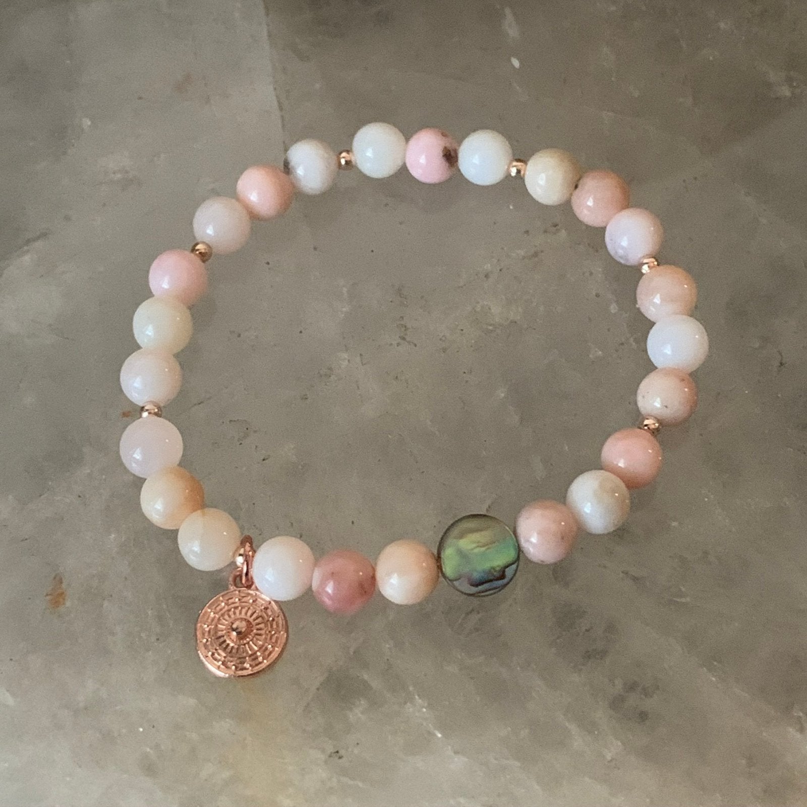 Opaal Andes zilver beschermt geluk vreugde voorspoed magie, Magnolia11, Nieuw, Ophalen of Verzenden, Roze