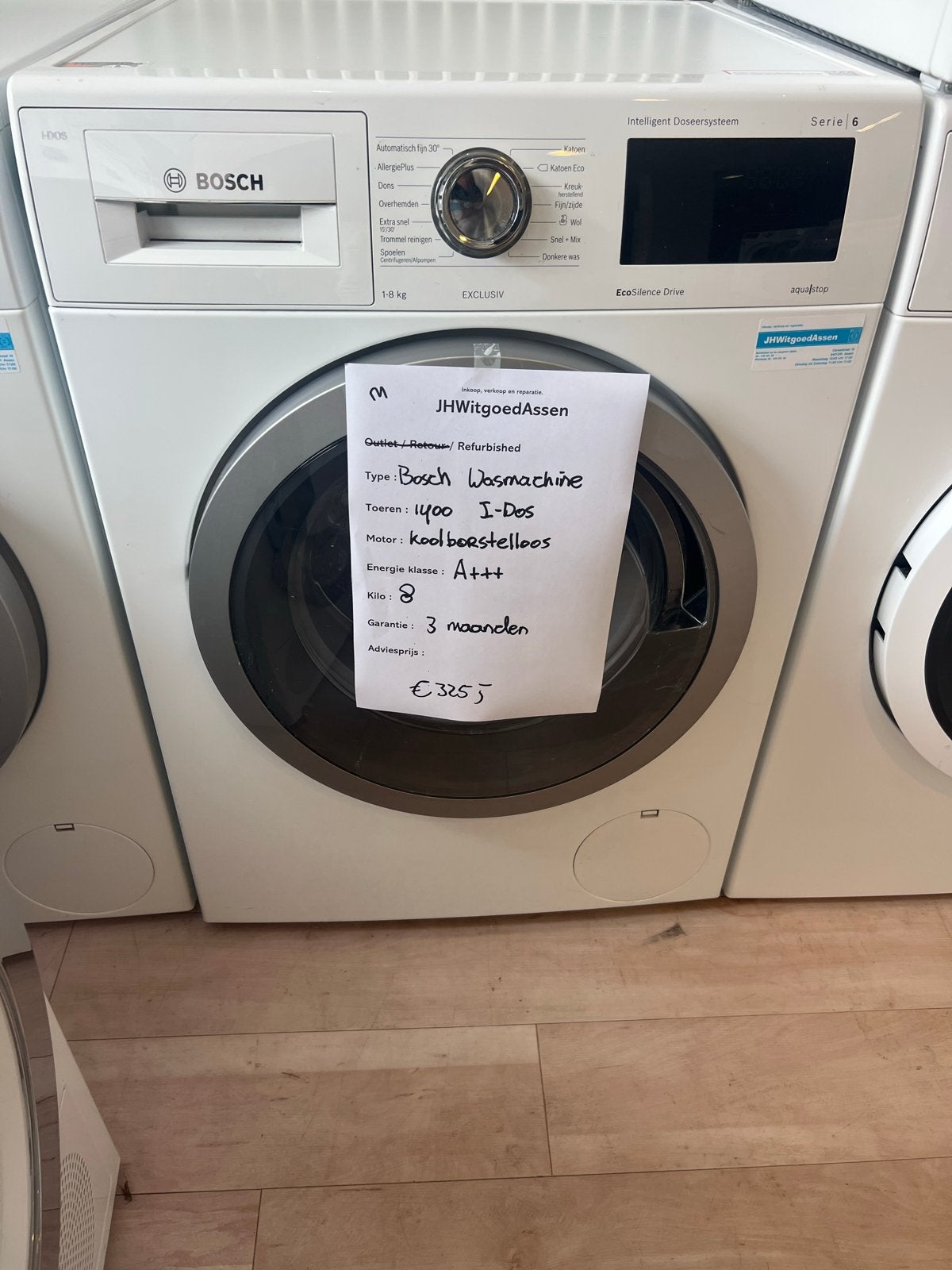 Bosch Serie 6 I-Dos Wasmachine 8 kg A+++ 1400 toeren, Witgoed en Apparatuur, 1200 tot 1600 toeren, Minder dan 85 cm, Jhwitgoedassen