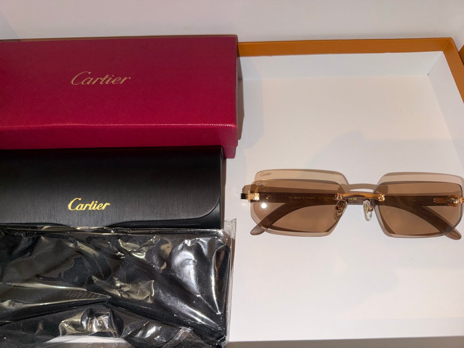 Cartier Zonnebril, Overige merken, Zonnebril, Bruin, Ophalen of Verzenden