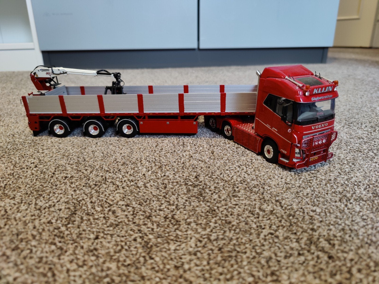 WSI KLIJN Volvo FH4 Globetrotter met Stenentrailer, Ophalen of Verzenden, Zo goed als nieuw, Bus of Vrachtwagen, Wsi
