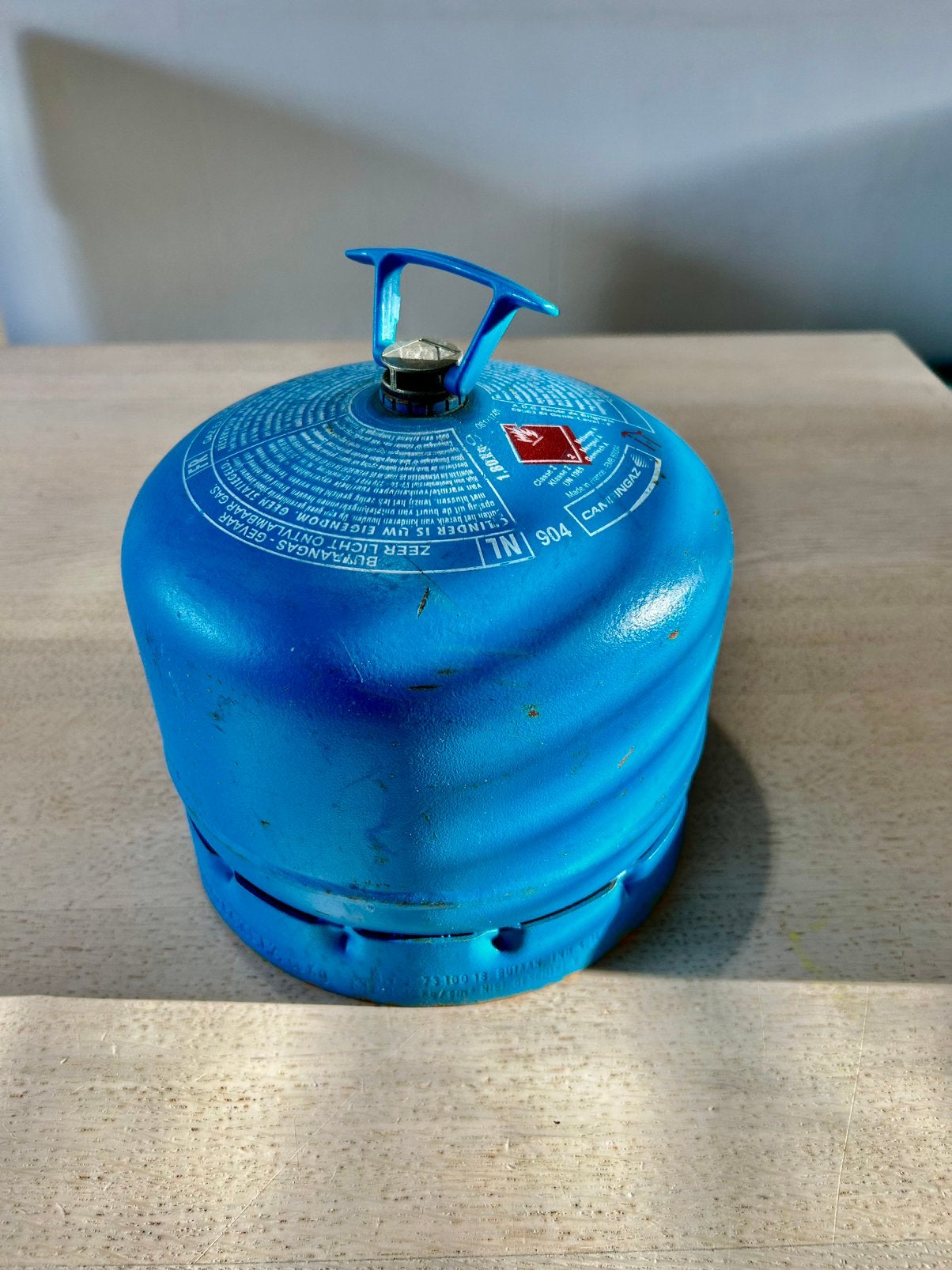 Campingaz 904 gasfles (leeg), Ophalen, Gebruikt