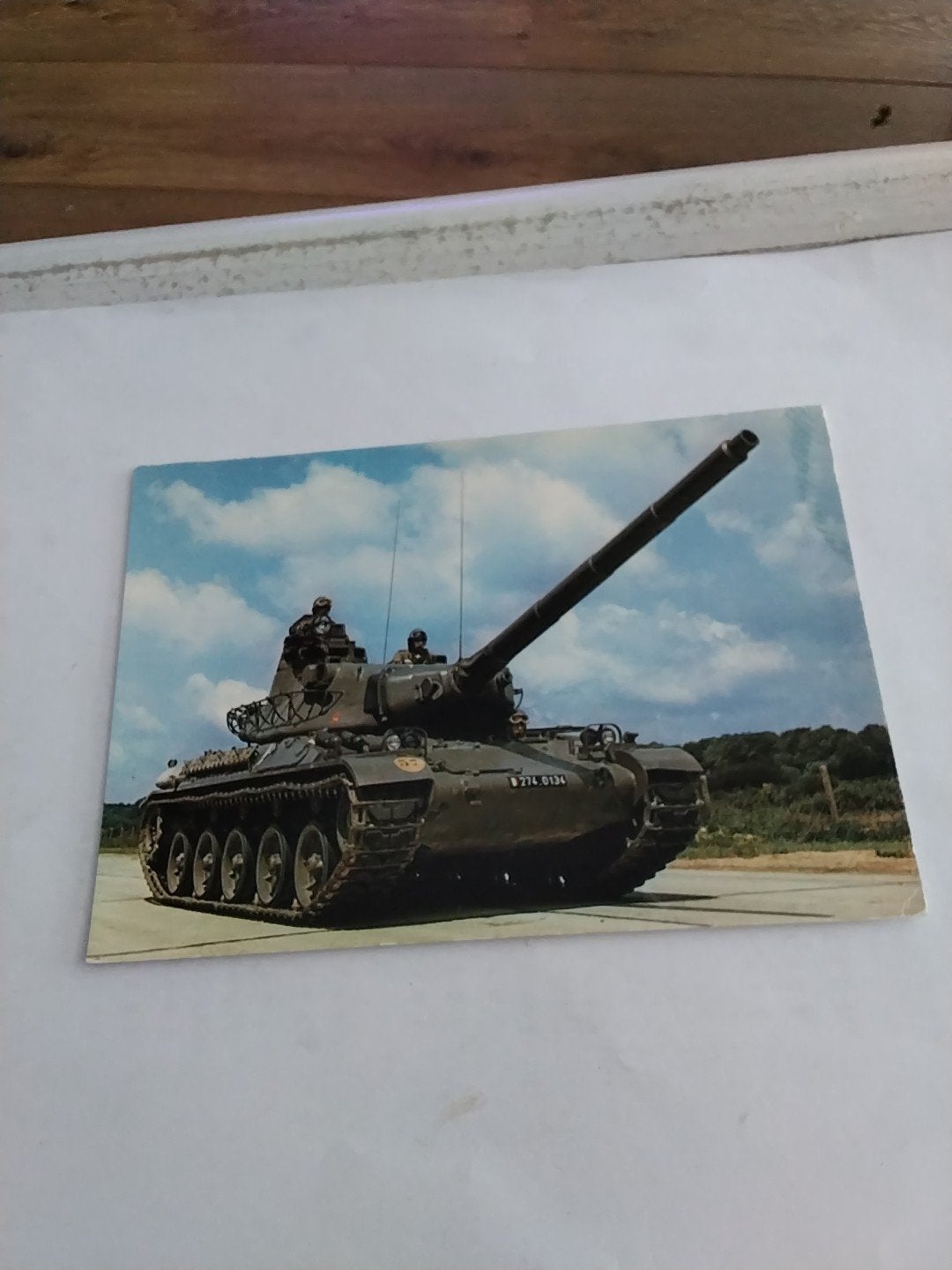 Oude ansichtkaart: Franse AMX 30 tank, Ophalen of Verzenden, 1960 tot 1980, Ongelopen