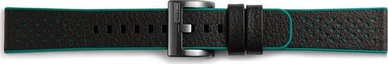 Samsung Rubber/Leer Bandje - 20mm - Zwart/Groen, Bandje, Madefor@samsung.com, Nieuw, Ophalen of Verzenden