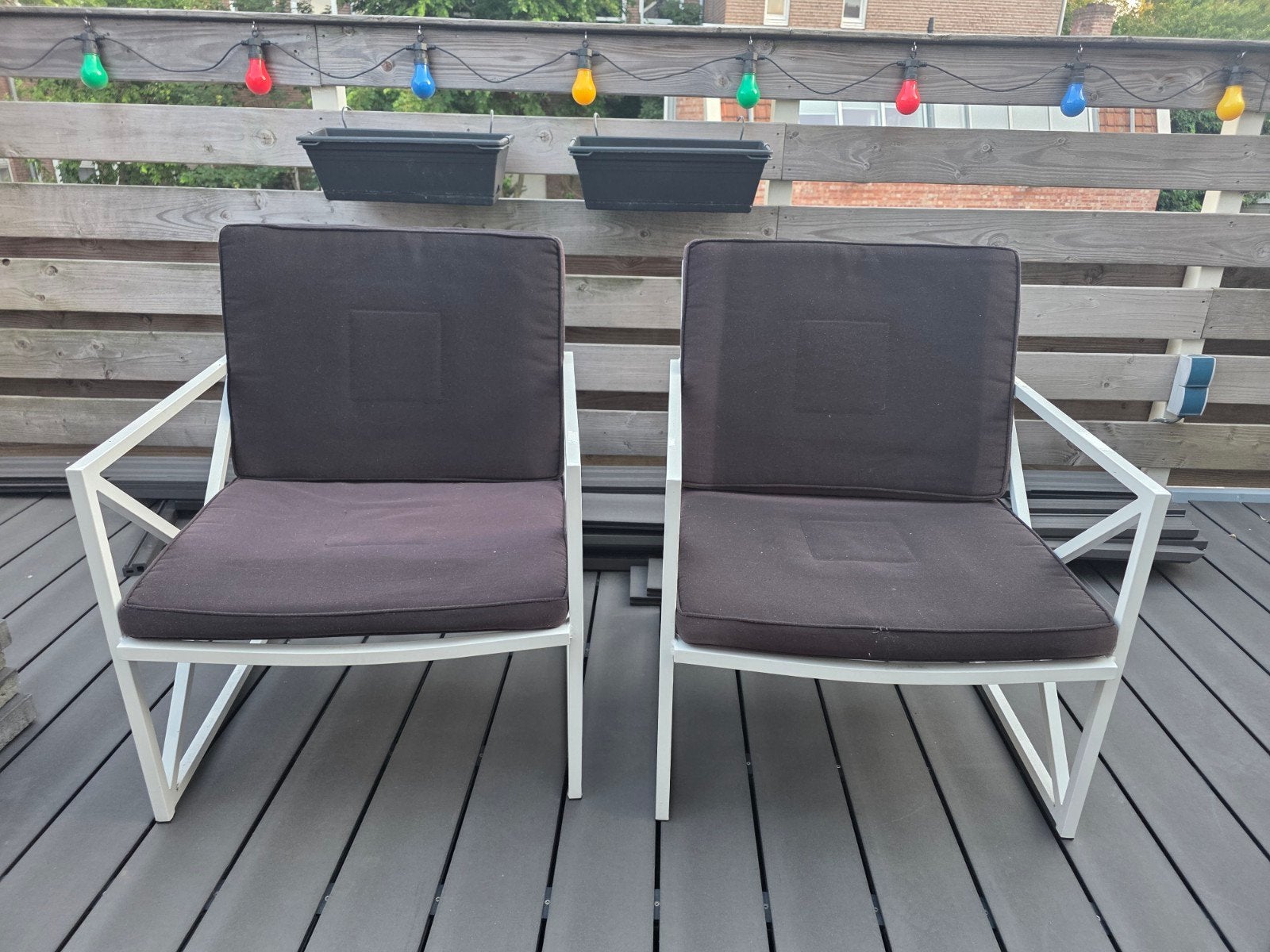 Gamma Jan des Bouvrie tuinstoelen met kussens, Ophalen, Gebruikt, Metaal