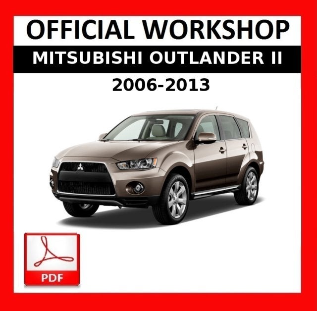 Mitsubishi Outlander 2006-2012 Workshop Manual op DVD, Verzenden