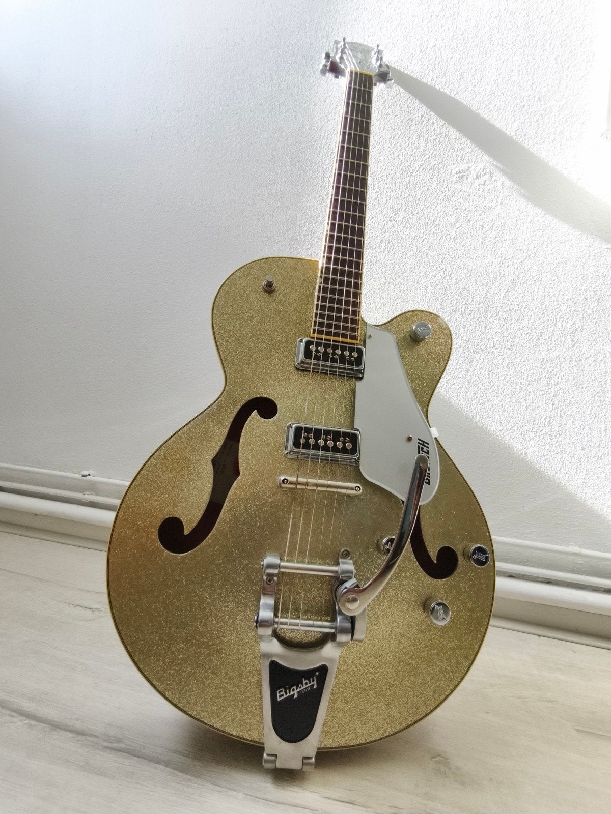 Gretsch G5126 silver sparkle, Ophalen, Zo goed als nieuw, Hollow body, Overige merken