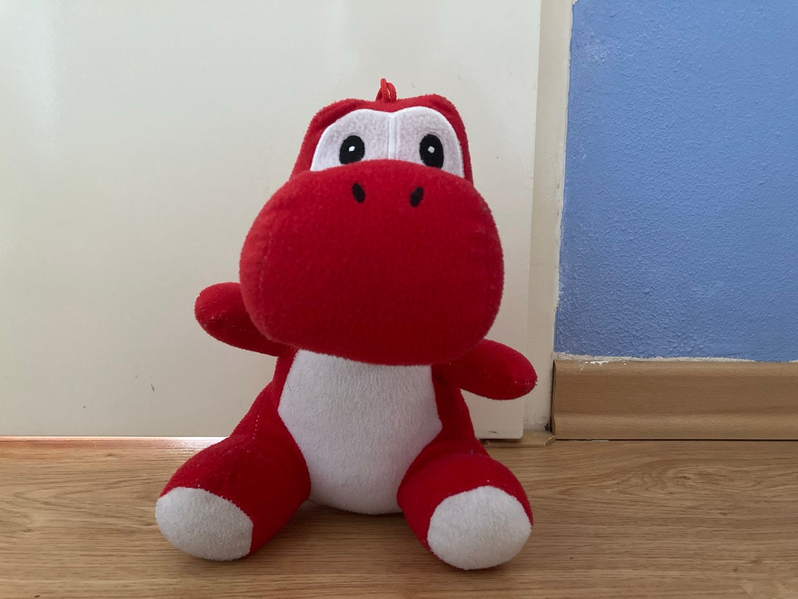 Rode Yoshi knuffel - Super Mario, Dinosaurus, Ophalen of Verzenden, Zo goed als nieuw, Nintendo
