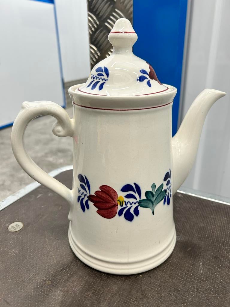 Zeldzame vintage Boerenbont koffiepot (1969-1980) - Nieuwsta, Ophalen of Verzenden