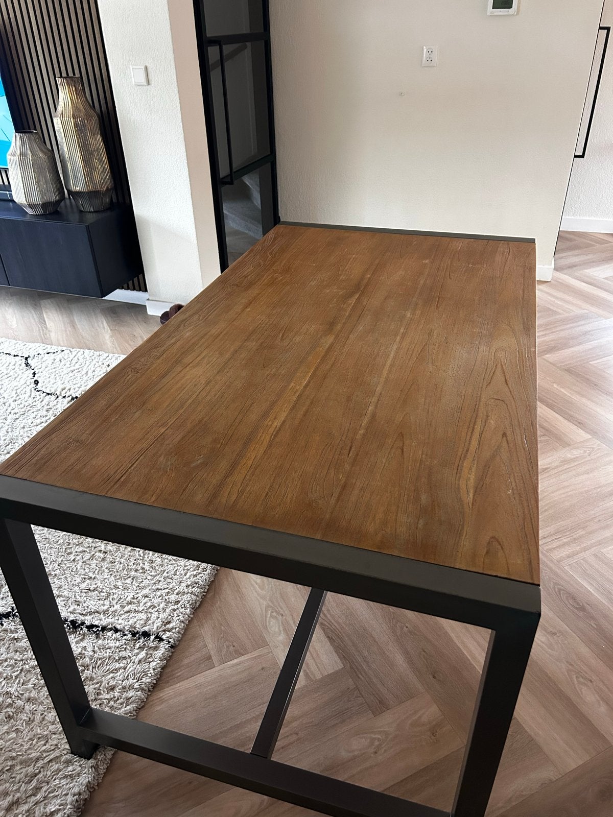Teak houten eettafel Pronto Wonen, Ophalen, Teakhout, 50 tot 100 cm, Zo goed als nieuw