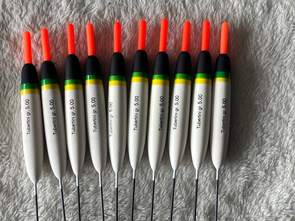 adv 916 / NIEUW 1 set 20 dobbers TUBERTINI 5,00gr, Ophalen of Verzenden, Nieuw, Dobber of Lood