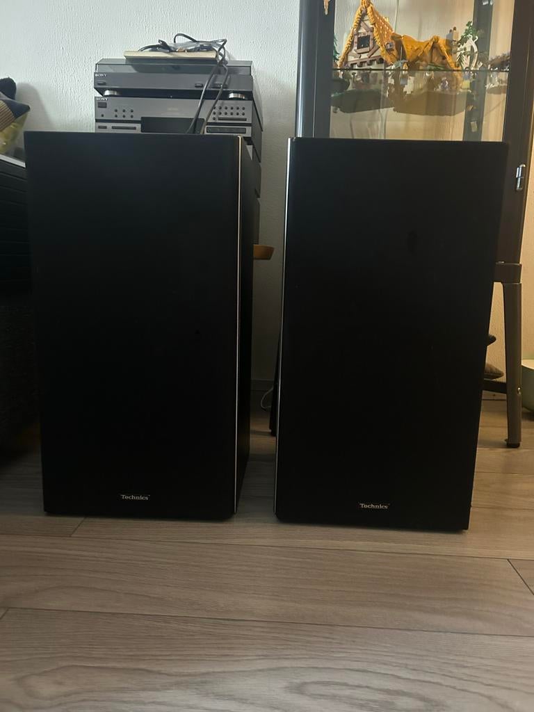 Technics SB-R4 Vintage Stereo Luidsprekers, Gebruikt, 60 tot 120 watt, Front, Rear of Stereo speakers, Ophalen