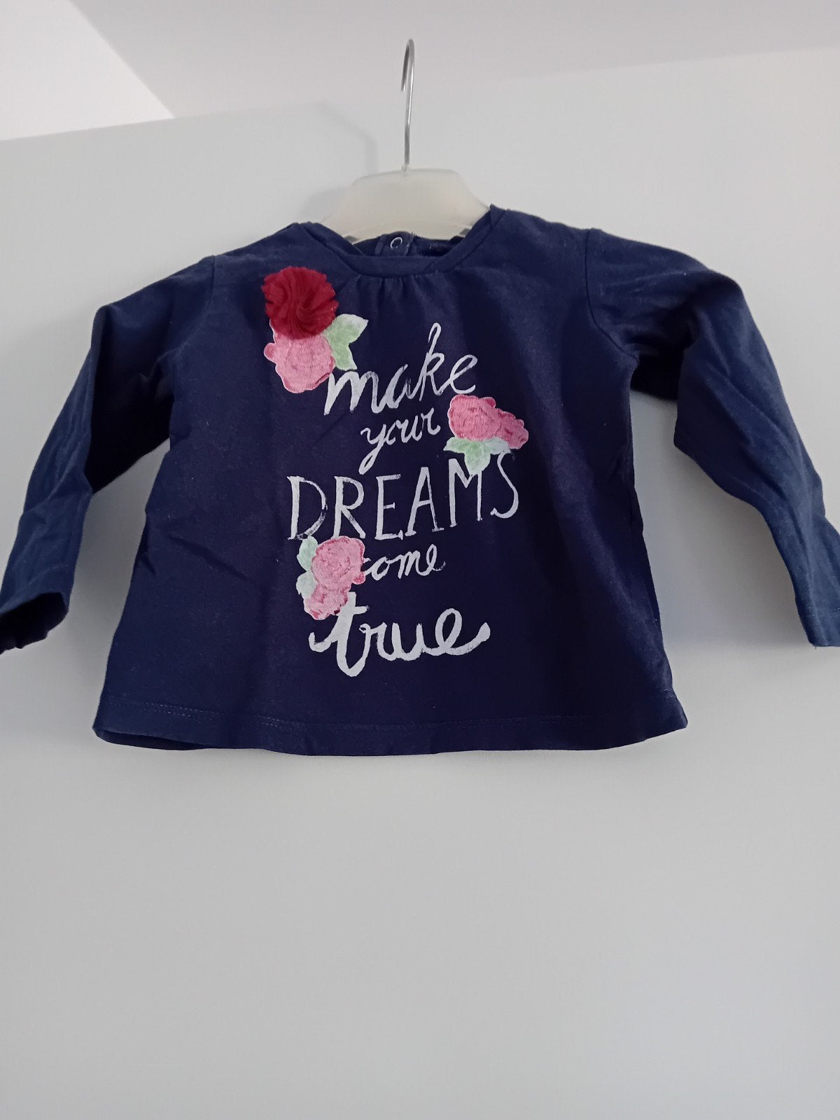 Lefties longsleeve met bloemen, maat 68-74, Kinderen en Baby's, Babykleding | Maat 68, Meisje, Ophalen of Verzenden, Zo goed als nieuw