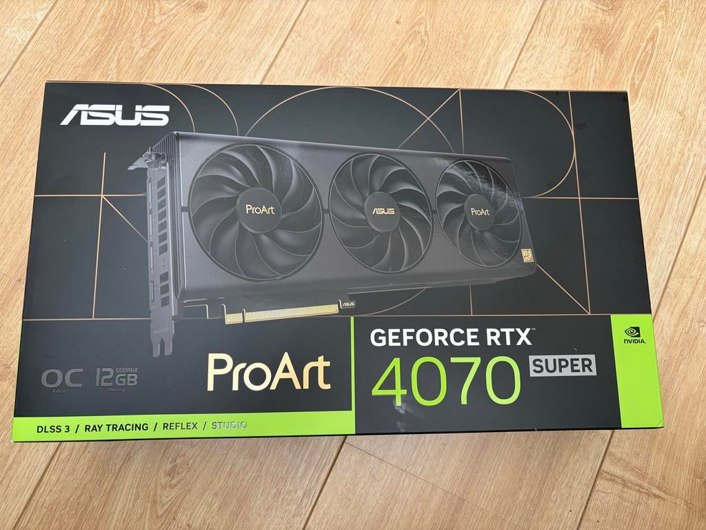 ASUS ProArt GeForce RTX 4070 SUPER OC 12GB, Computers en Software, Videokaarten, Zo goed als nieuw, Nvidia, PCI-Express 4.0, GDDR6