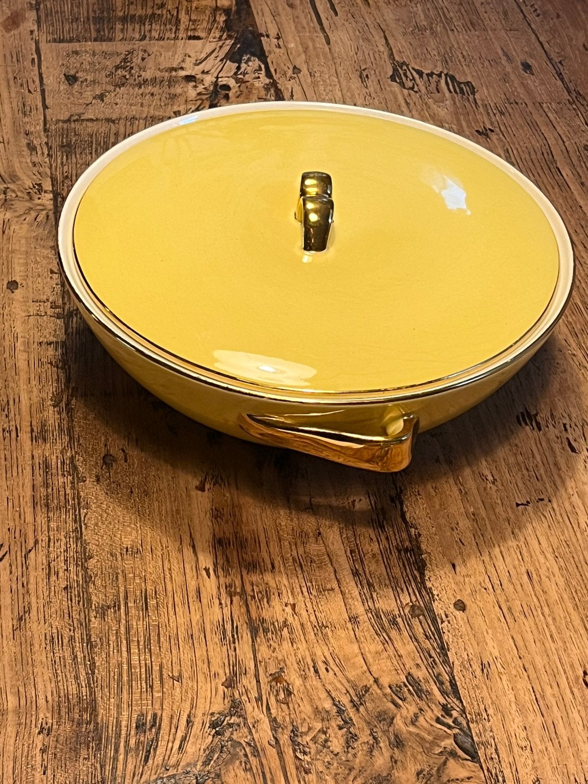 Vintage Boch Keralux Napoli terrine pastelgeel, Ophalen of Verzenden