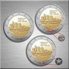 3x 2 euro Malta 2017 - Hagar Qim - Alle 3 Varianten BU/UNC, Verzenden, Malta, 2 euro, Setje