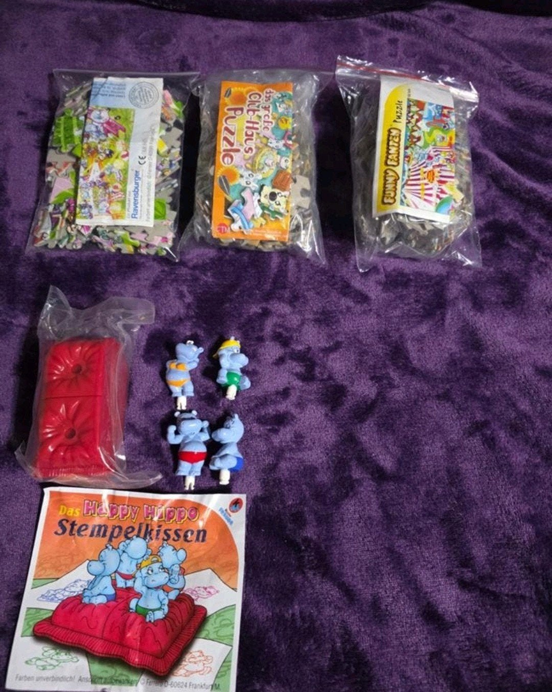 3 Kinder Surprise Maxi Ei Puzzels & Happy Hippo Stempel, Ophalen of Verzenden, Nieuw