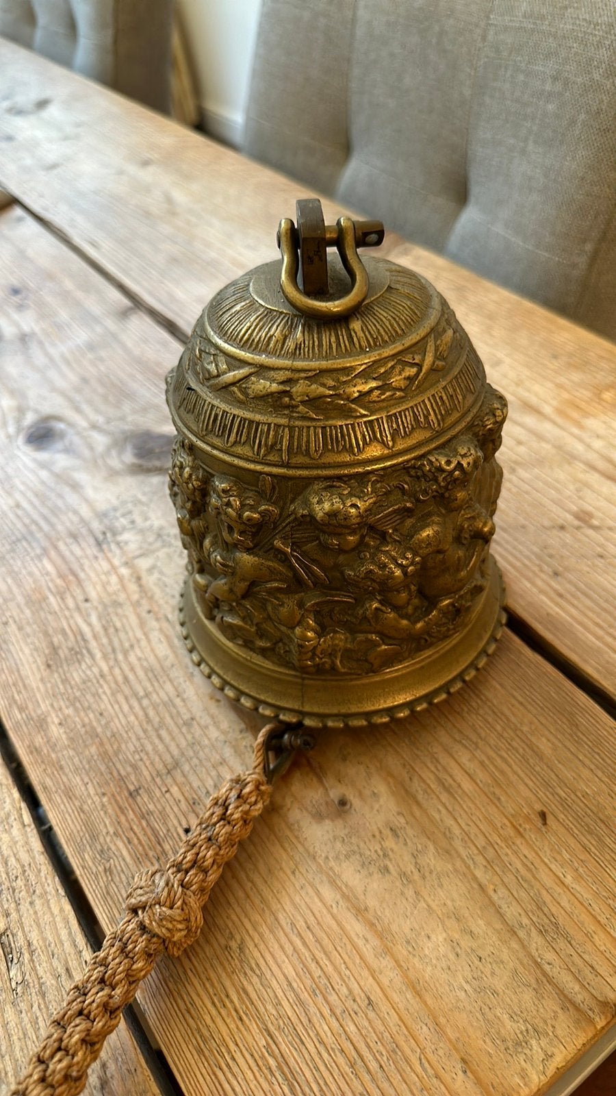 Antieke grote bel, Ophalen of Verzenden