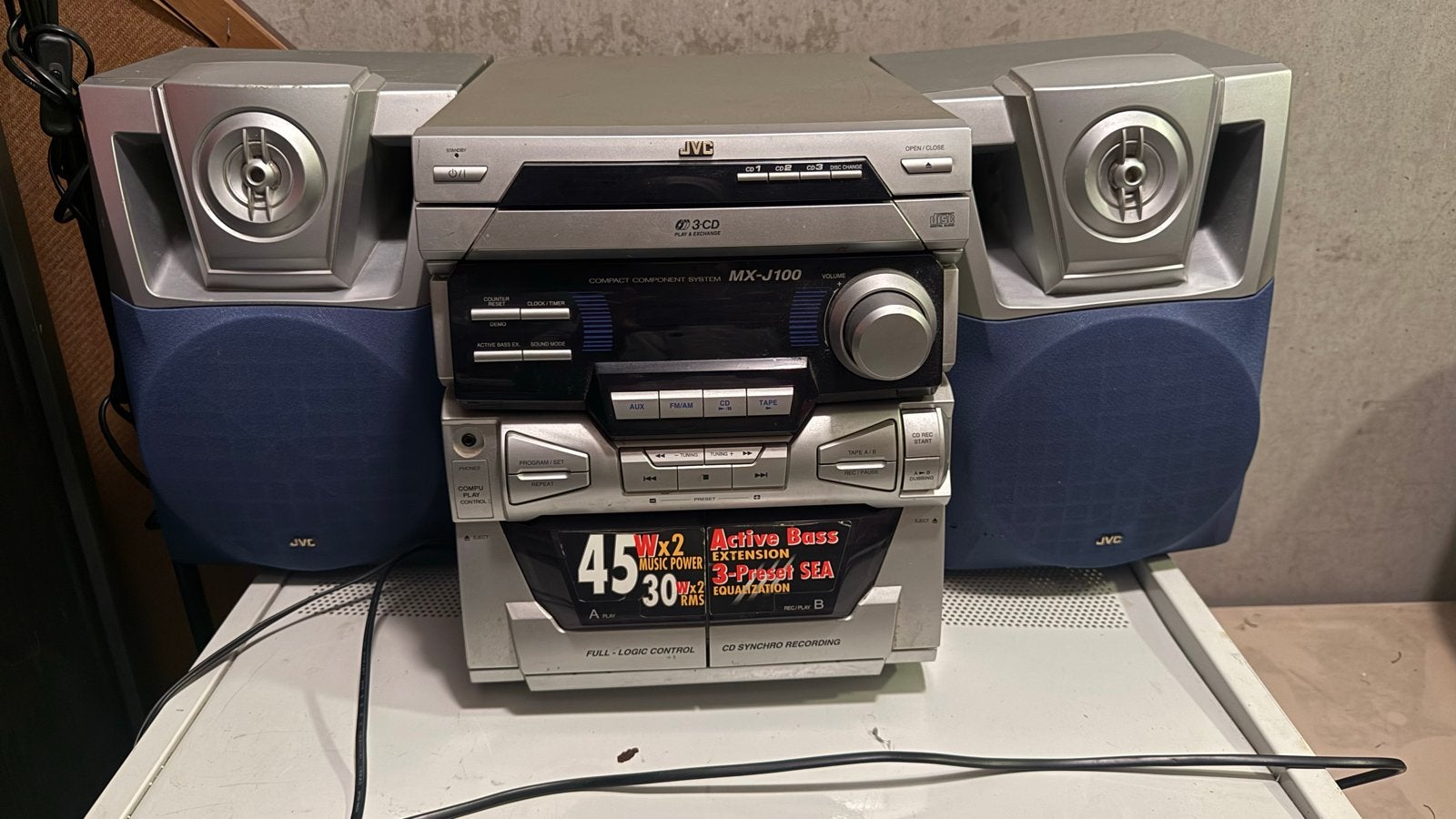 JVC MX-J100 Compact Component System met speakers, Ophalen, Gebruikt, Losse componenten, Cassettedeck
