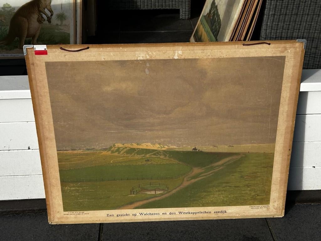Een gezicht op Walcheren en de Westkappelsen Zeedijk, Antiek en Kunst, Ophalen of Verzenden, Aardrijkskunde
