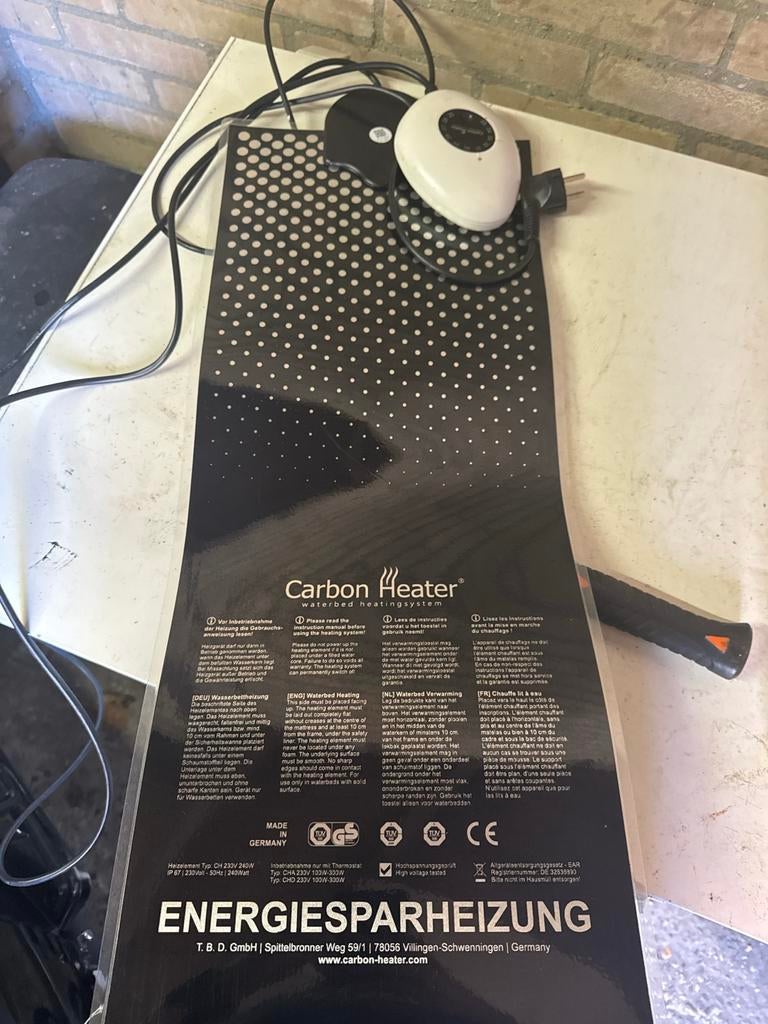 Carbon Heater Waterbed Verwarmingselement - Nieuw, Huis en Inrichting, Slaapkamer | Bedden, Overige materialen, Gebruikt, Zwart