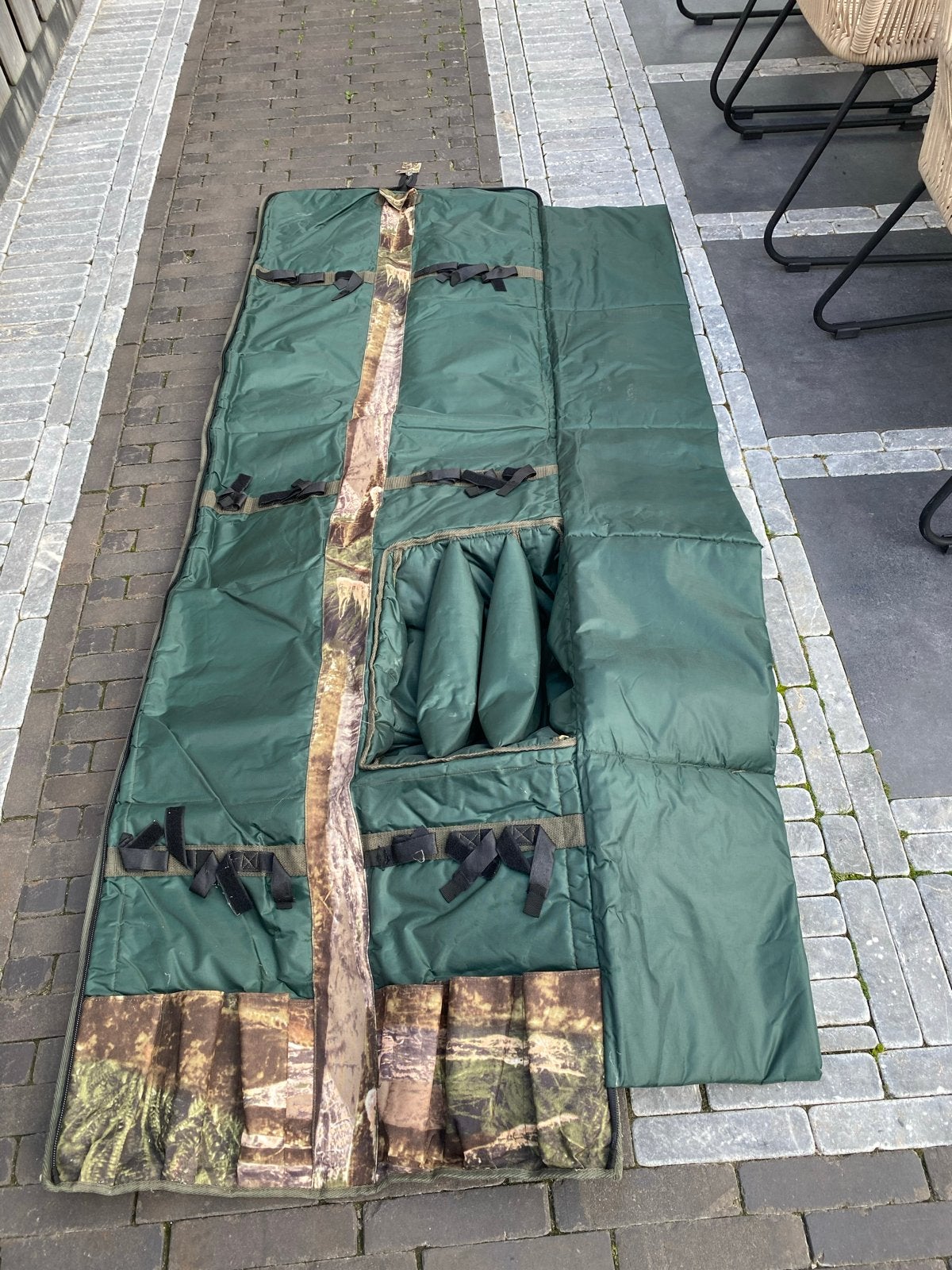 Vishengel Foudraal Camouflage, Ophalen, Zo goed als nieuw, Koffer of Tas