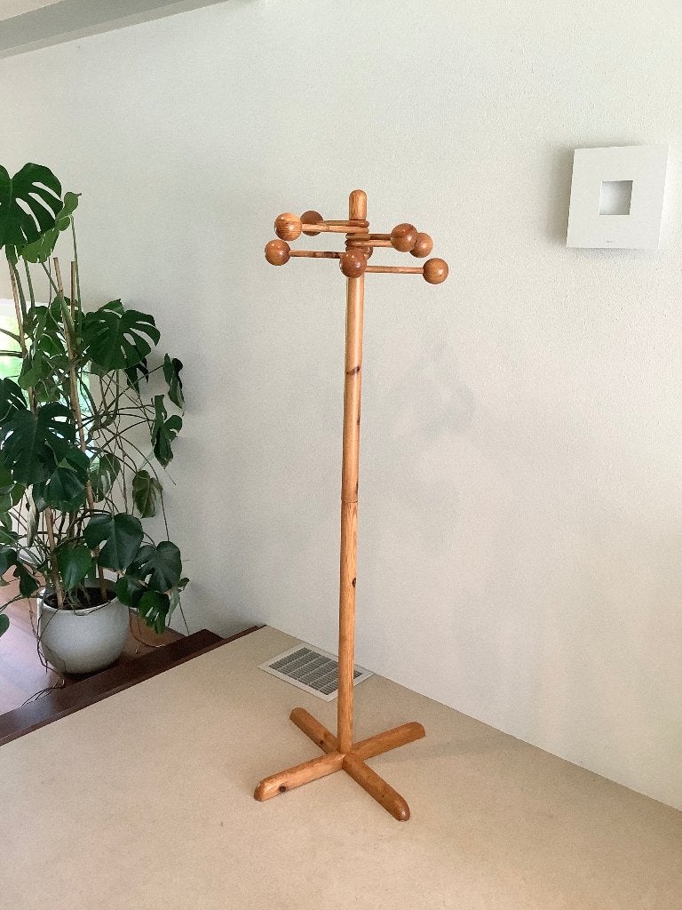 Vintage '70 Grenen Kapstok, Scandinavisch design, Ophalen of Verzenden