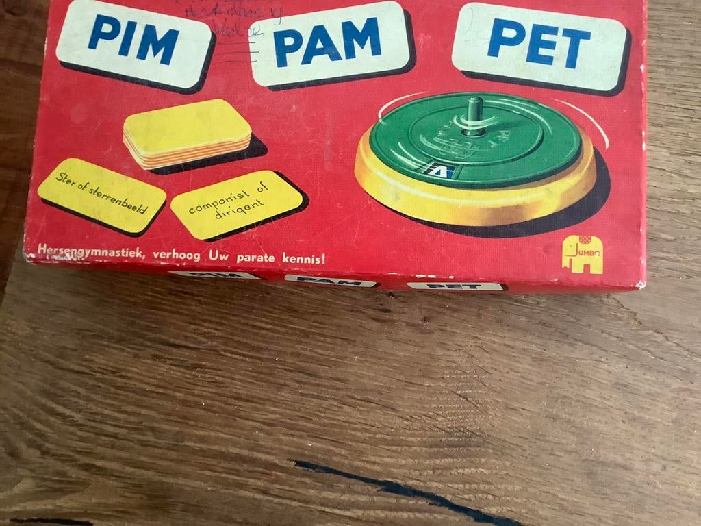 Vintage Pim pam pet grote versie, Hobby en Vrije tijd, Gezelschapsspellen | Kaartspellen, Ophalen of Verzenden, Gebruikt