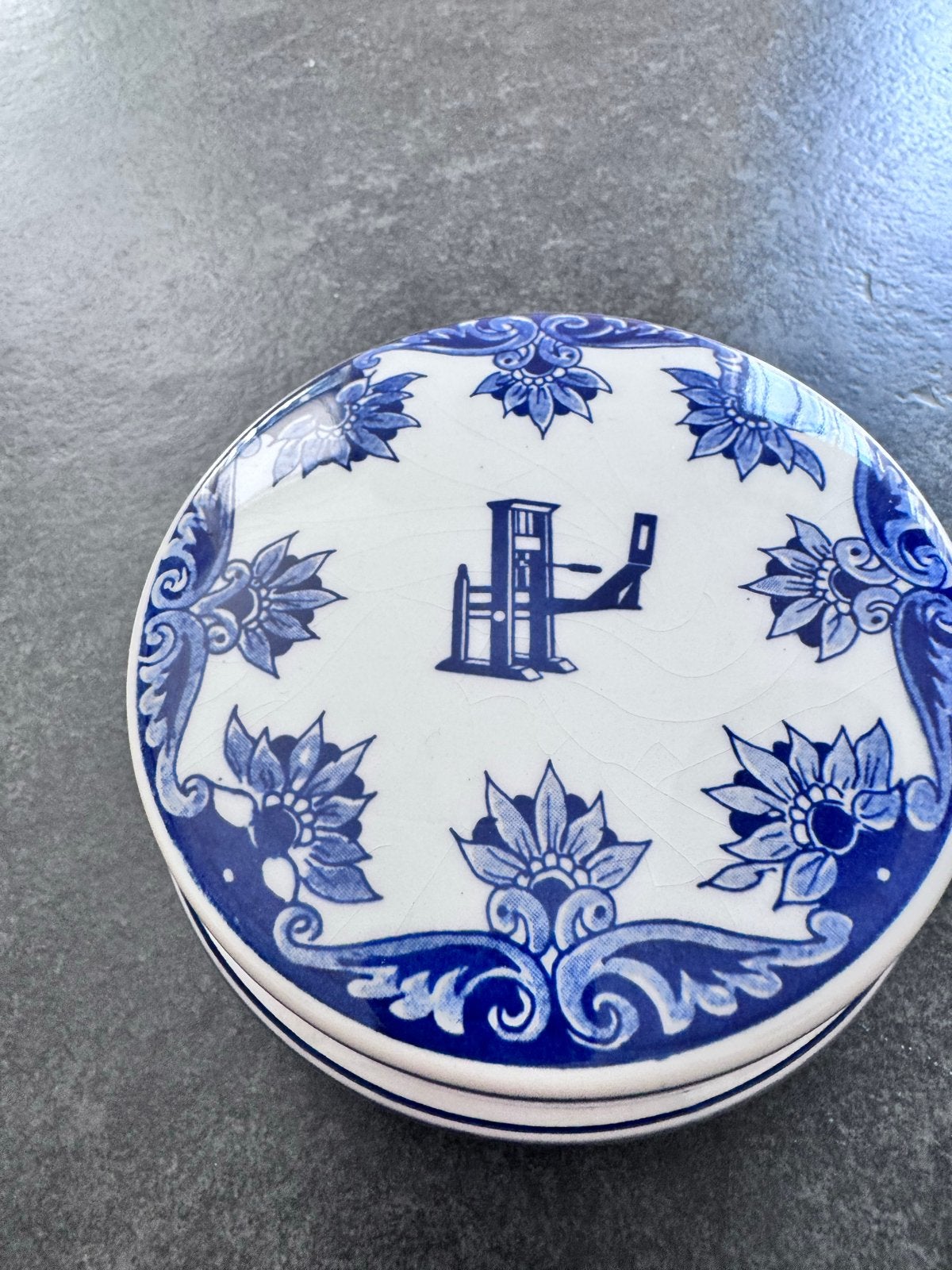 Delfts-blauw Schaaltje Drukkerij van Boekhoven Bosch, Ophalen