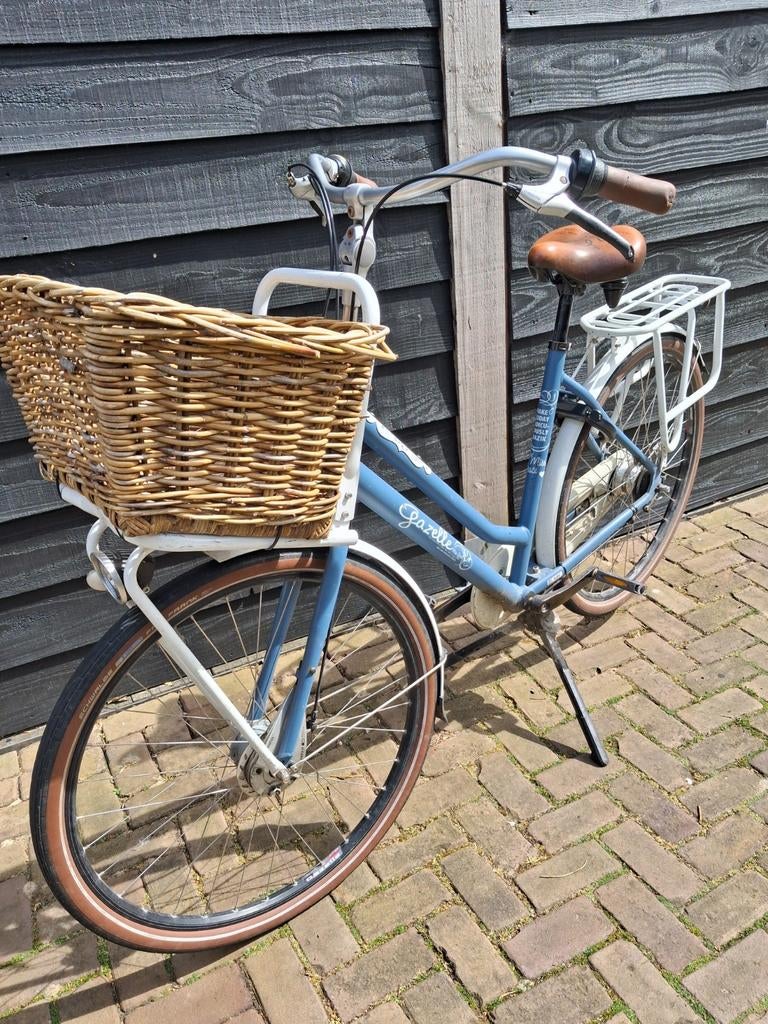 Gazelle Miss Grace damesfiets met mand, Ophalen, Versnellingen, Gazelle, Trommelrem