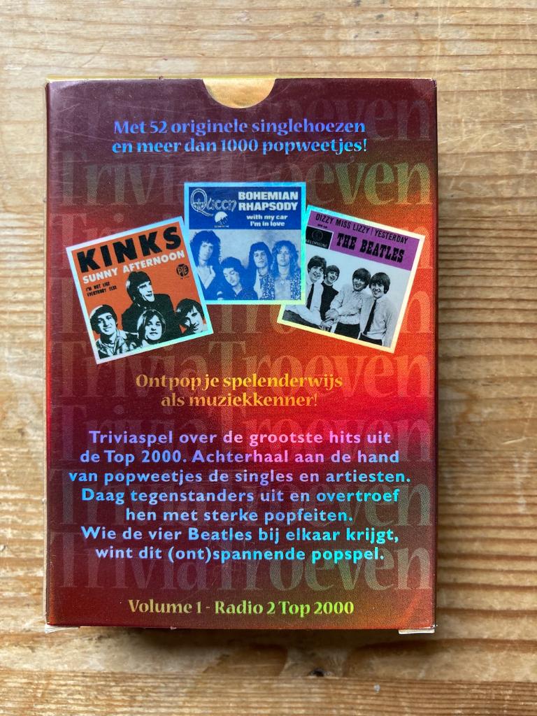 Triviatroeven. Radio 2 Top2000 Popspel, Ophalen of Verzenden, Zo goed als nieuw, Gebruiksvoorwerp