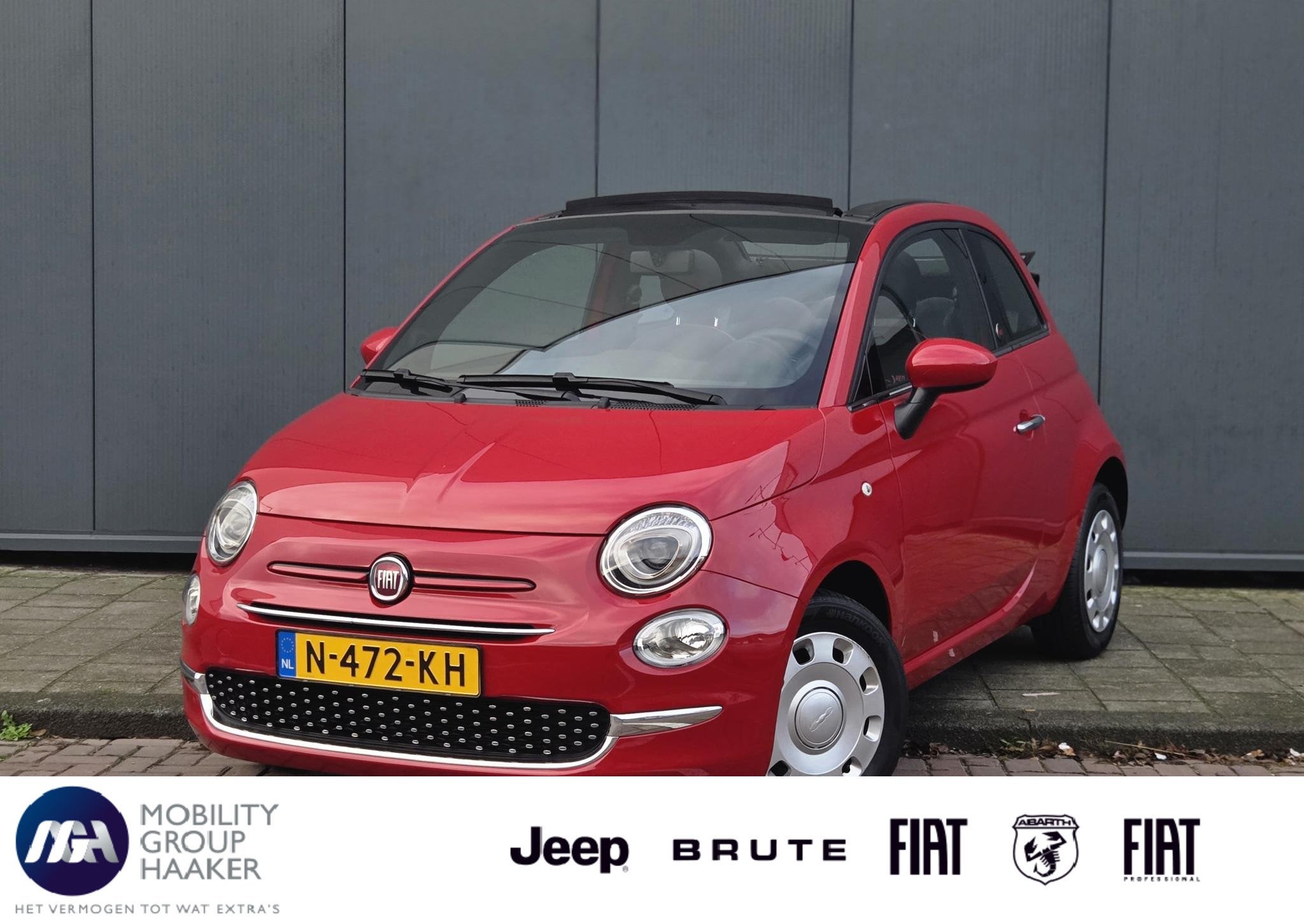 Fiat 500C Hybrid RED Cabrio | Apple-Android | Parkeersensore