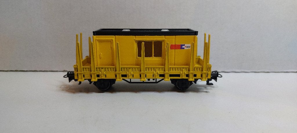 Strukton Rongen wagon met Bouwkeet *Nieuwstaat* (05), Hobby en Vrije tijd, Modeltreinen | H0, Wisselstroom, Wagon, Ophalen of Verzenden